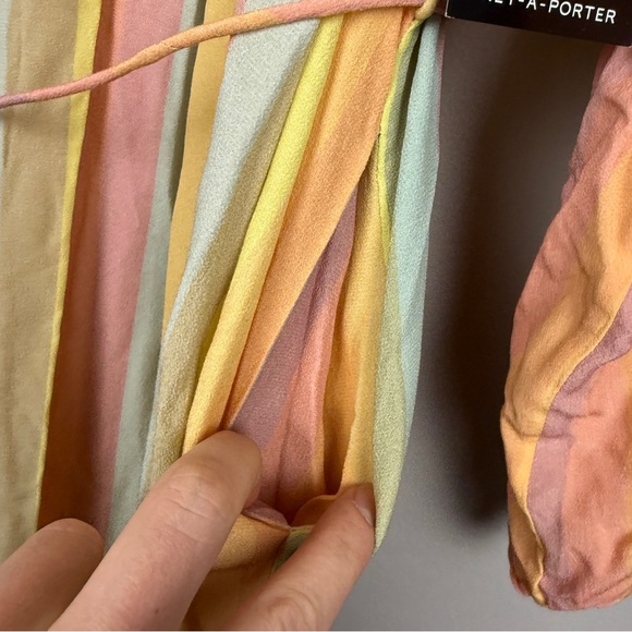 Stine Goya Elia Rainbow Striped Tied Belt Long Sleeve Dress - Picture 7 of 8